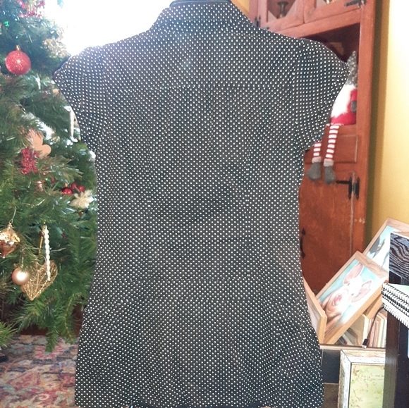 VANITY Black Polka-dot Blouse - Picture 3 of 4